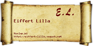 Eiffert Lilla névjegykártya